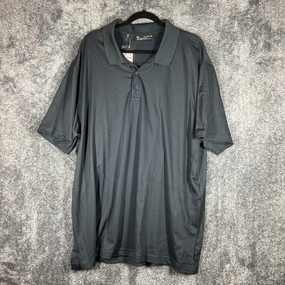 Under Armour Tac Performance Polo 2.0 Mens 3XL Dark Navy Blue Work No Logos New - Picture 1 of 9